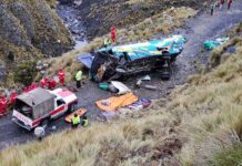 Al menos seis muertos y 15 heridos al despeñarse un autobús en el noroeste de Bolivia