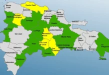 COE mantiene 5 provincias en alerta amarilla y 11 en verde por lluvias y tormentas en el país