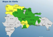 Siete provincias en alerta amarilla y 13 en verde por vaguada sobre RD