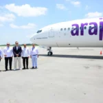 Arajet honra a Santiago con su aeronave número 16, bautizada ‘Pico Diego de Ocampo’