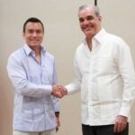Abinader y su homólogo de Ecuador se reunieron en privado en República Dominicana