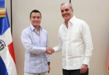 Abinader y su homólogo de Ecuador se reunieron en privado en República Dominicana