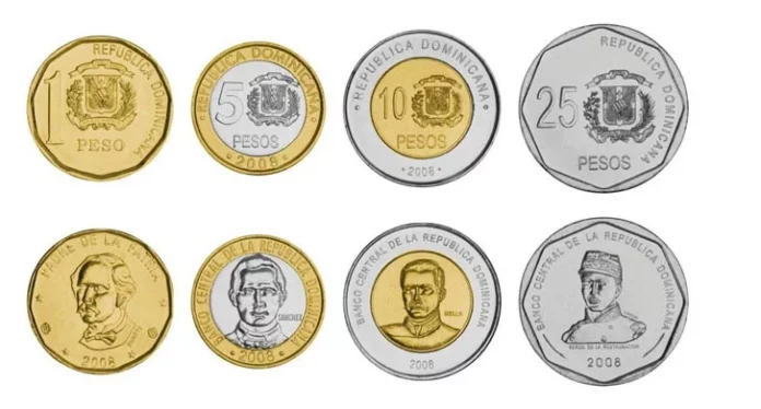 Peso-dominicano-en-diversas-monedas