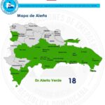 COE mantiene 19 demarcaciones en alerta verde por paso de una vaguada