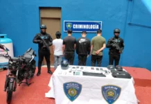 Arrestan a cuatro colombianos por robos a mano armada en el Distrito Nacional